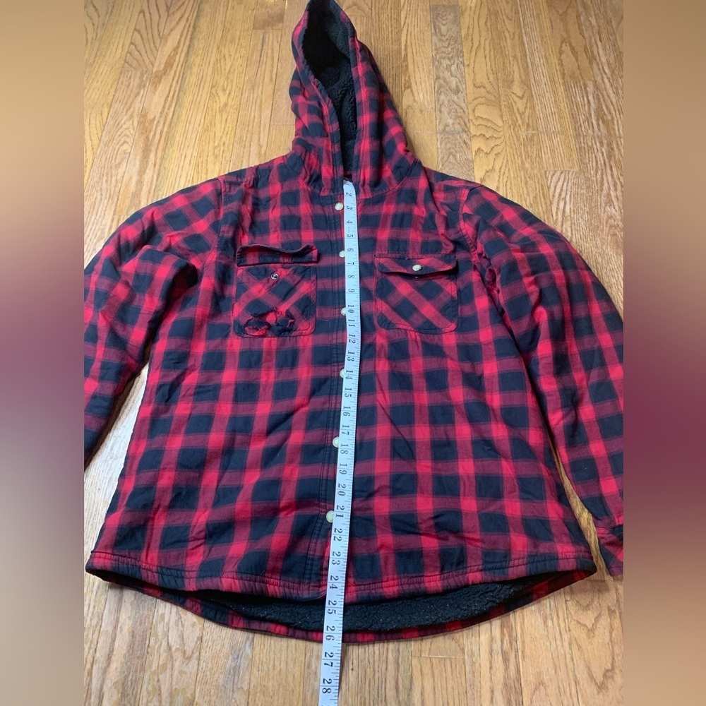 Wind River Heritage Sherpa Lined Hooded Flannel Jacket - Men's L - Picture 5 of 7